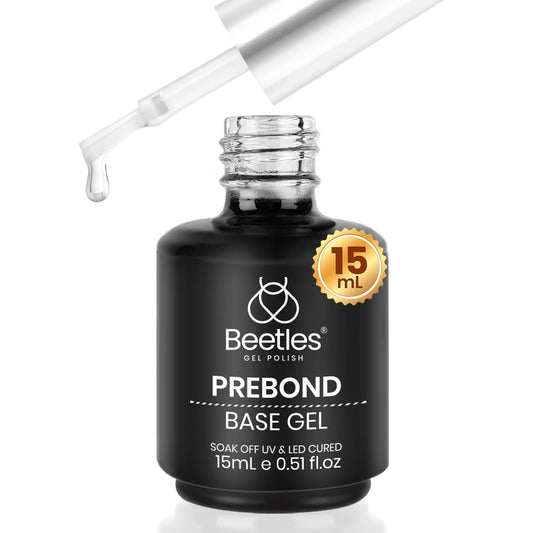 Beetles Gel Base front bottle showing brand and premium finish benefit