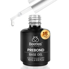 Beetles Gel Base front bottle showing brand and premium finish benefit