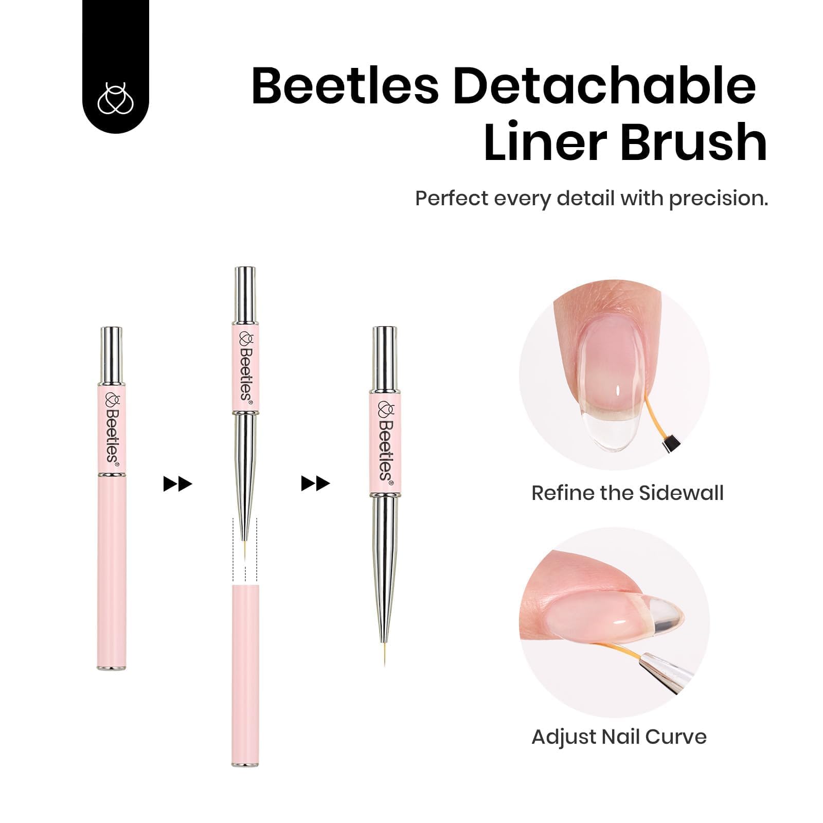 Beetles cured glossy finish on hands illustrating long-lasting shiny manicure