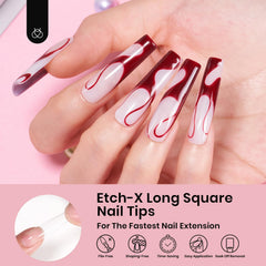 Beetles Gel Polish application image with glue demonstrating quick press-on convenience