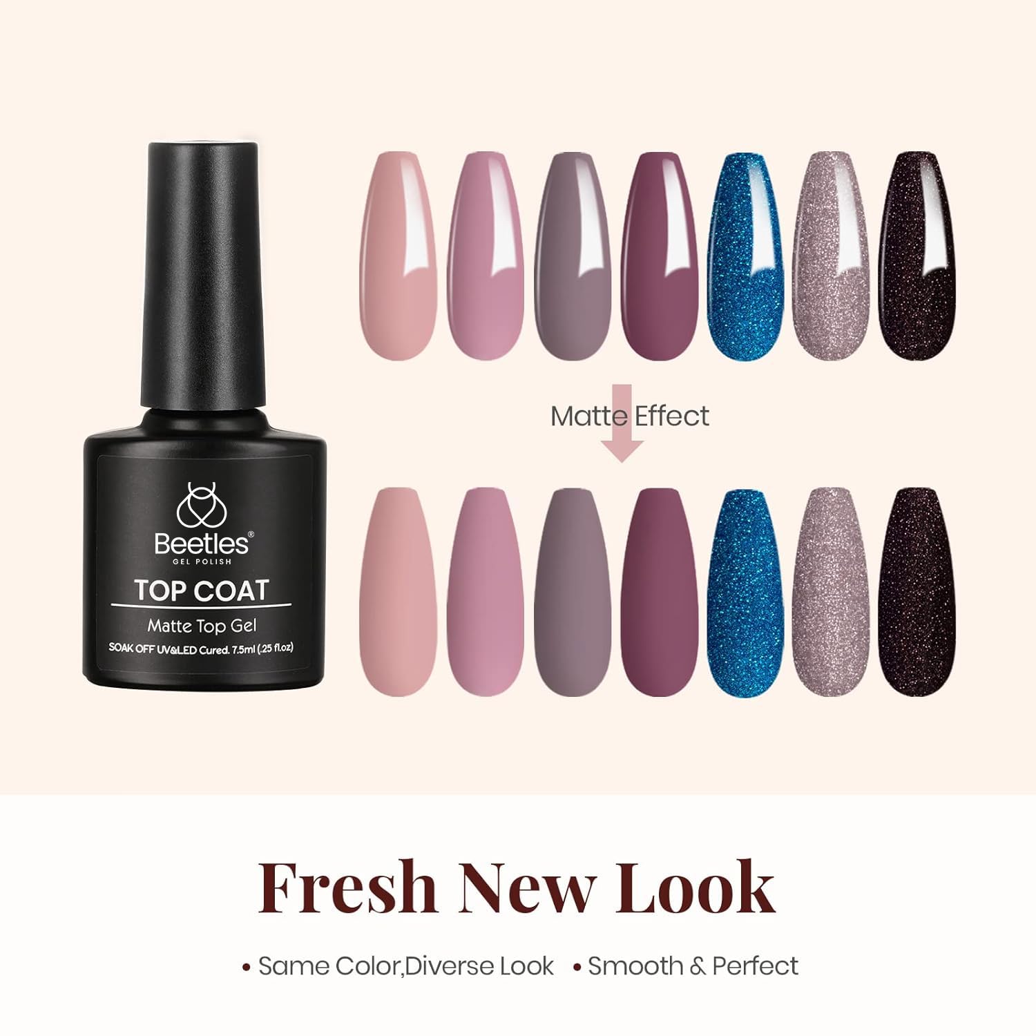 beetles Gel Polish brush and bottle neck close-up for precise application