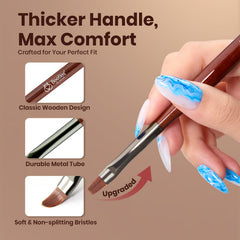beetles Gel Polish closeup of wooden alloy handle highlighting ergonomic grip for precise control