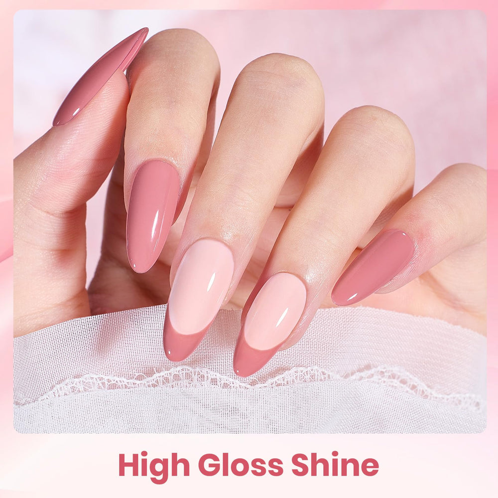 Beetles Gel Polish brush stroke on nail illustrating smooth application benefit