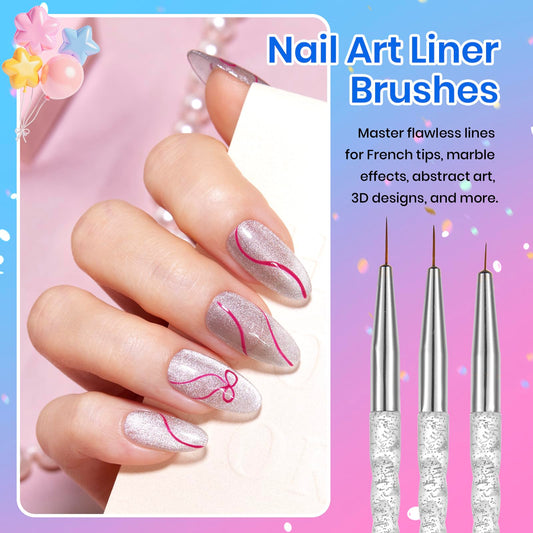 beetles Gel Polish close-up of brush tips delivering precise fine-line control