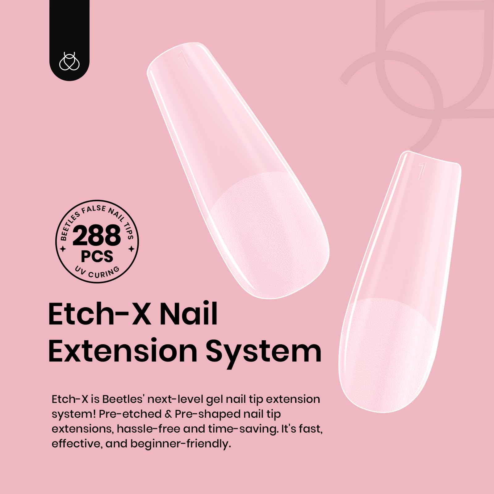 Beetles Gel Polish close-up of half-matte underside emphasizing stronger adhesion