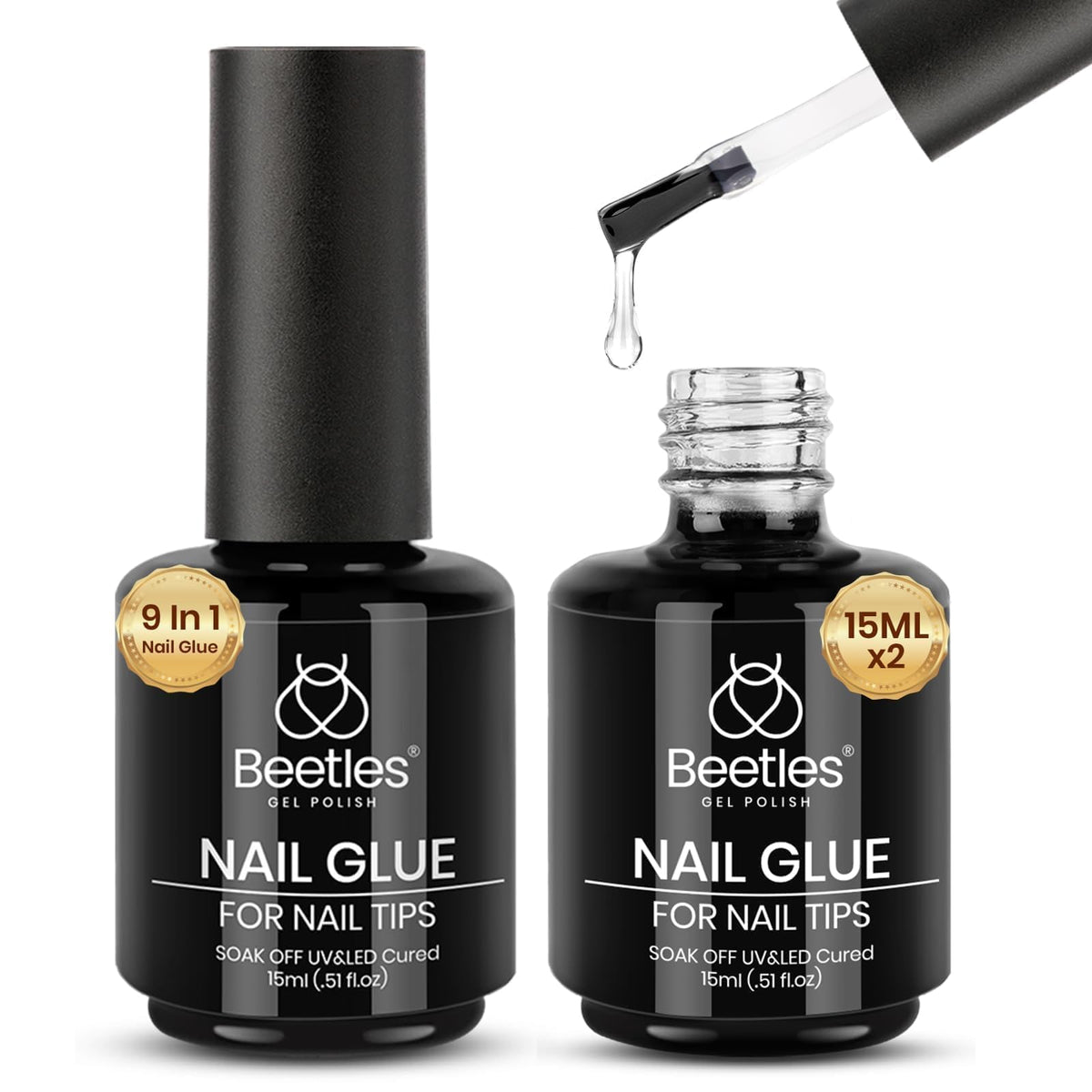beetles Gel Polish front packaging showing kit and 15ml bottles for convenience