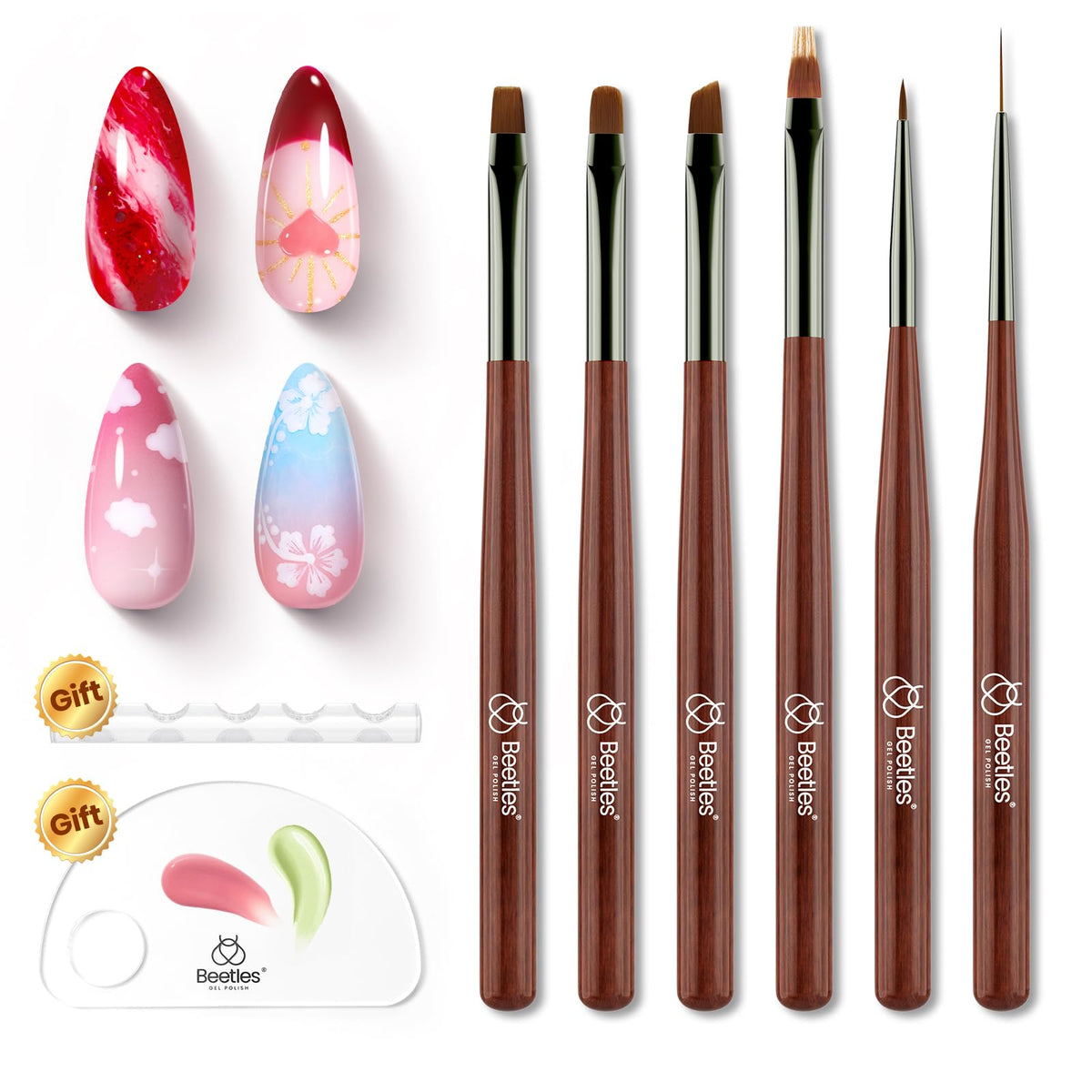 beetles Gel Polish front view of full brush kit showing organized set and accessories benefit tidy storage