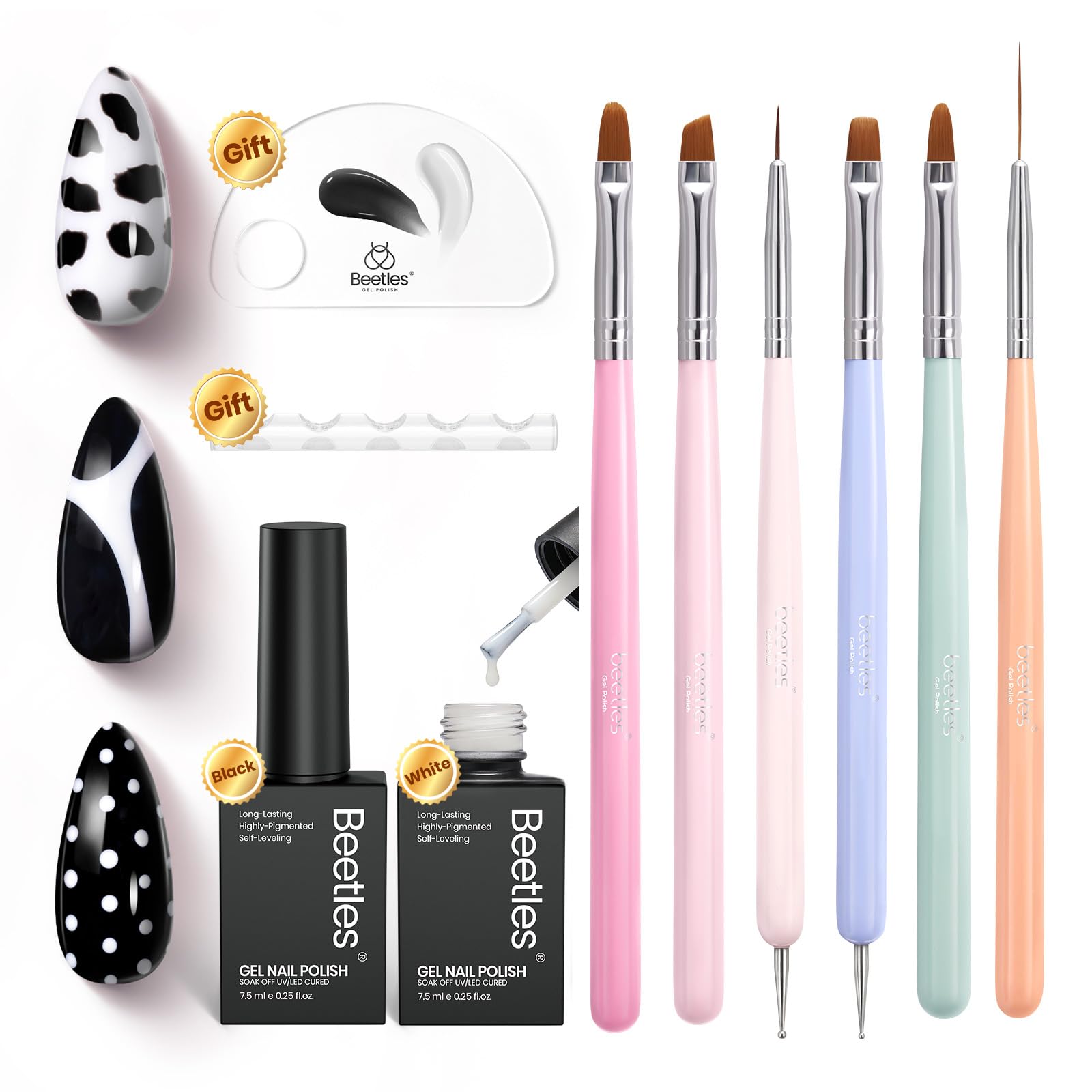 beetles gel polish front packaging showing full kit benefits