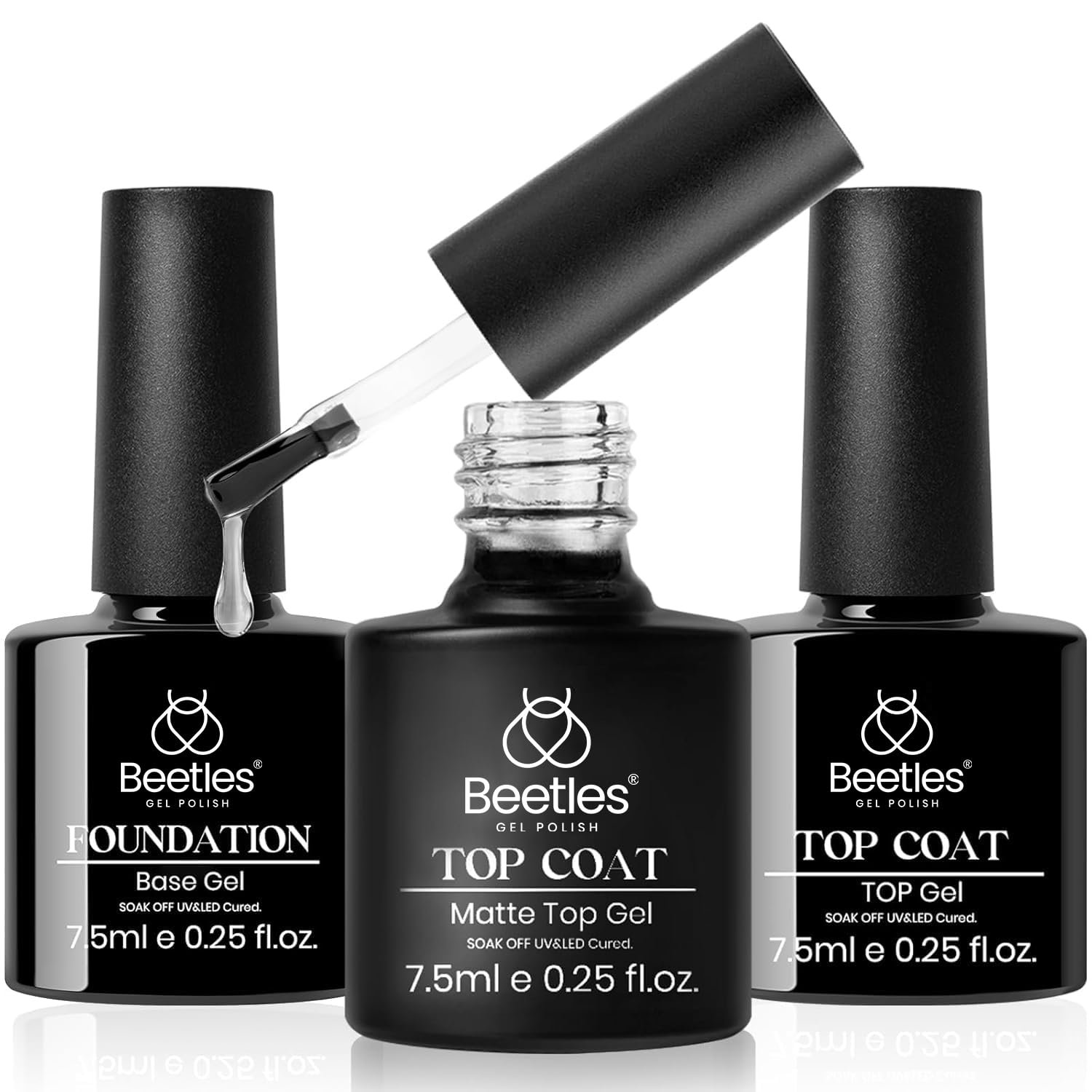 beetles Gel Polish front packaging showing full 3-piece set and benefits