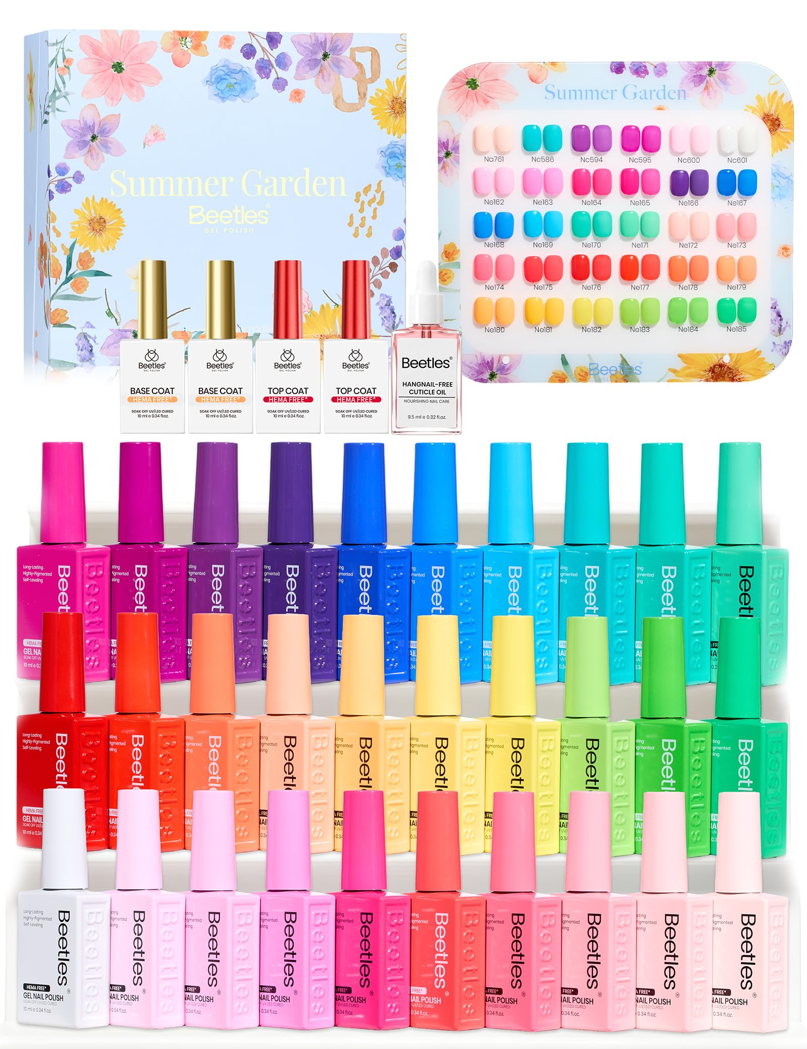 beetles Gel Polish front packaging showing complete 30-color kit benefit colorful selection