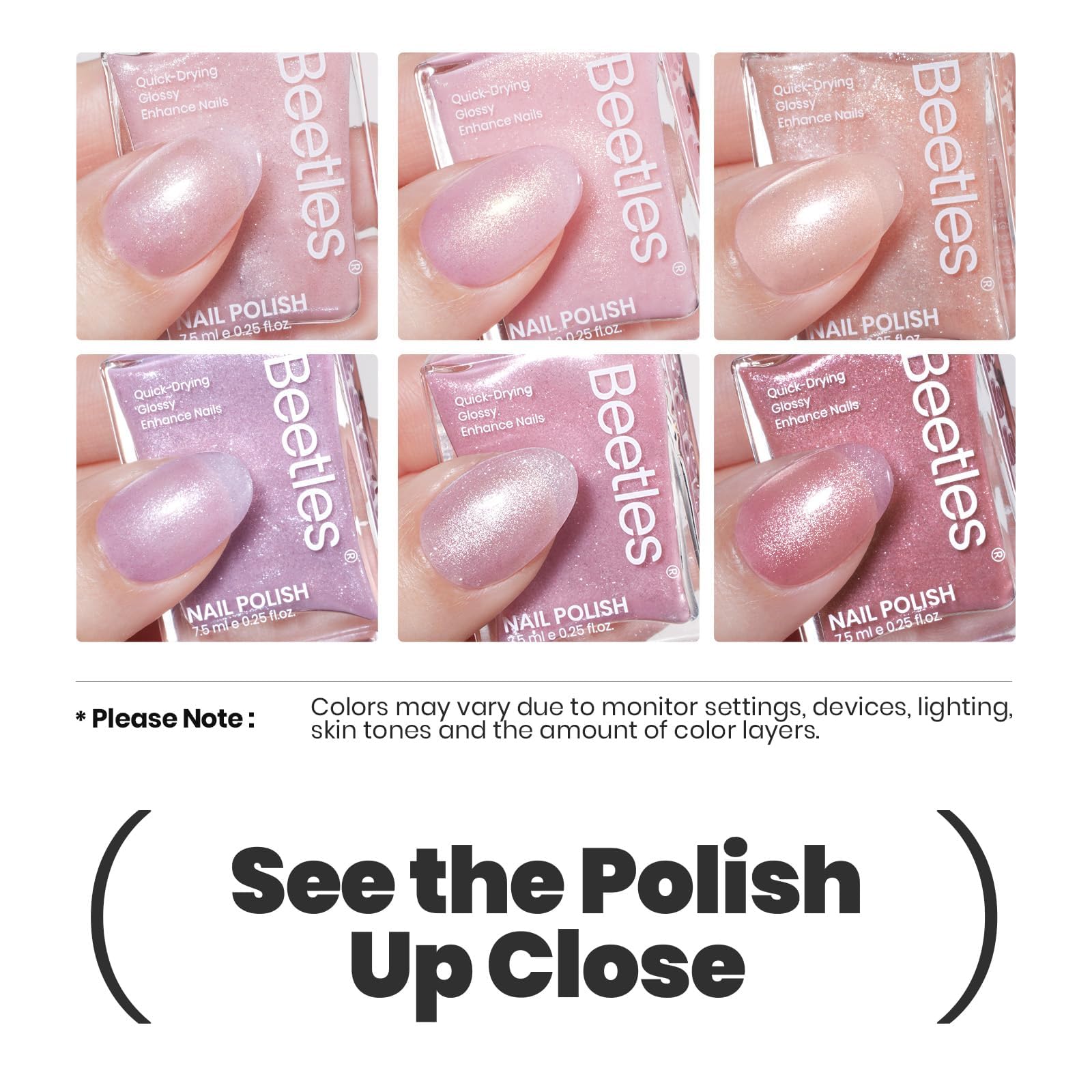 beetles Gel Polish glitter shade close-up highlighting sparkle and depth