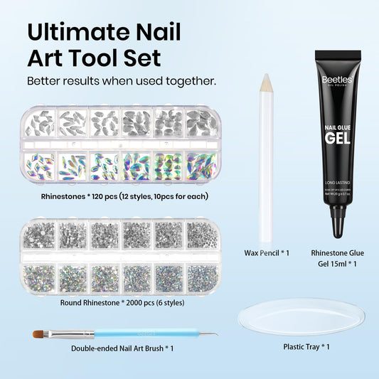 beetles Gel Polish glue bottle closeup showing precise applicator for secure hold