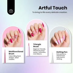 beetles Gel Polish brush demonstrating a smooth gradient stroke for seamless color transitions