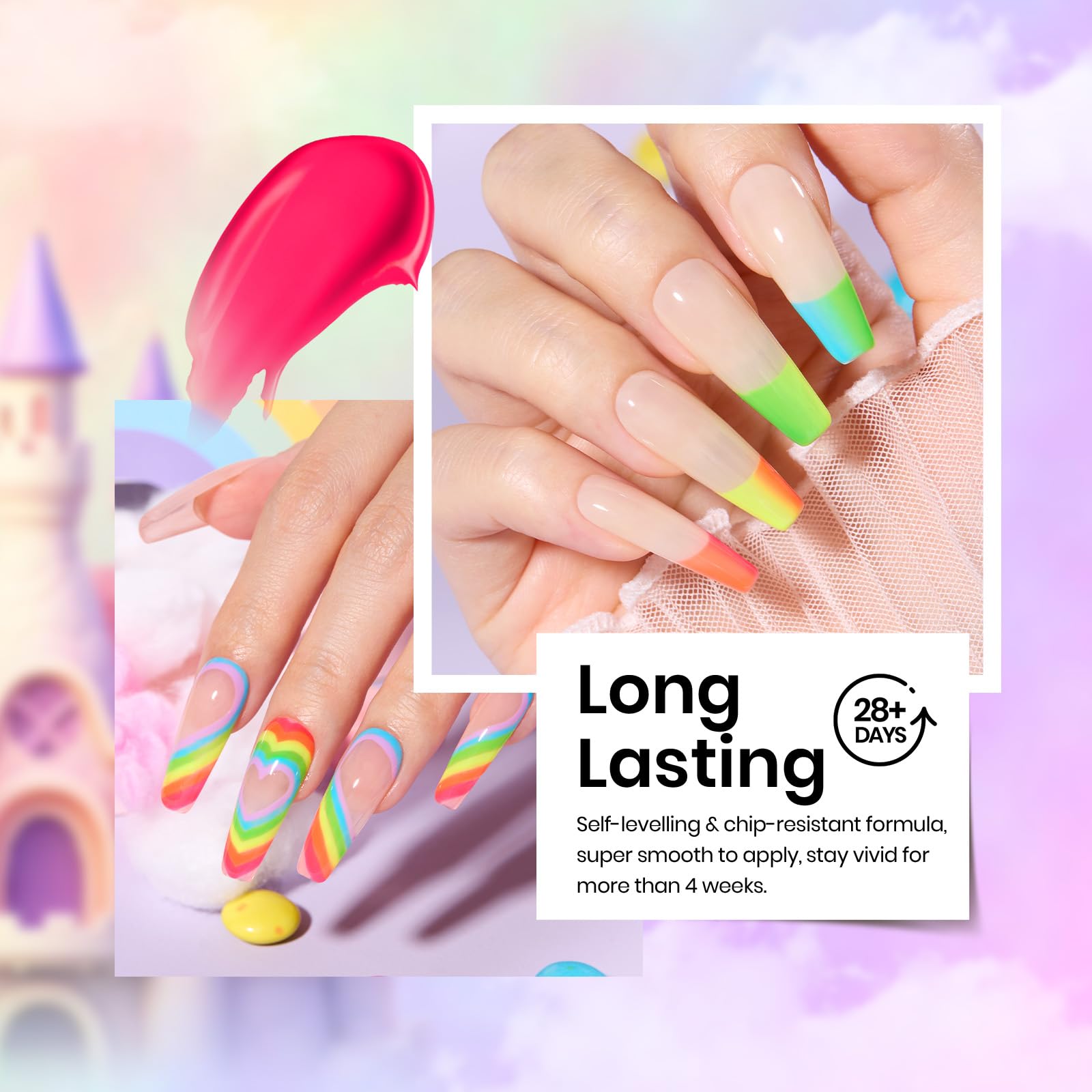 beetles application brush painting neon polish for precise coverage