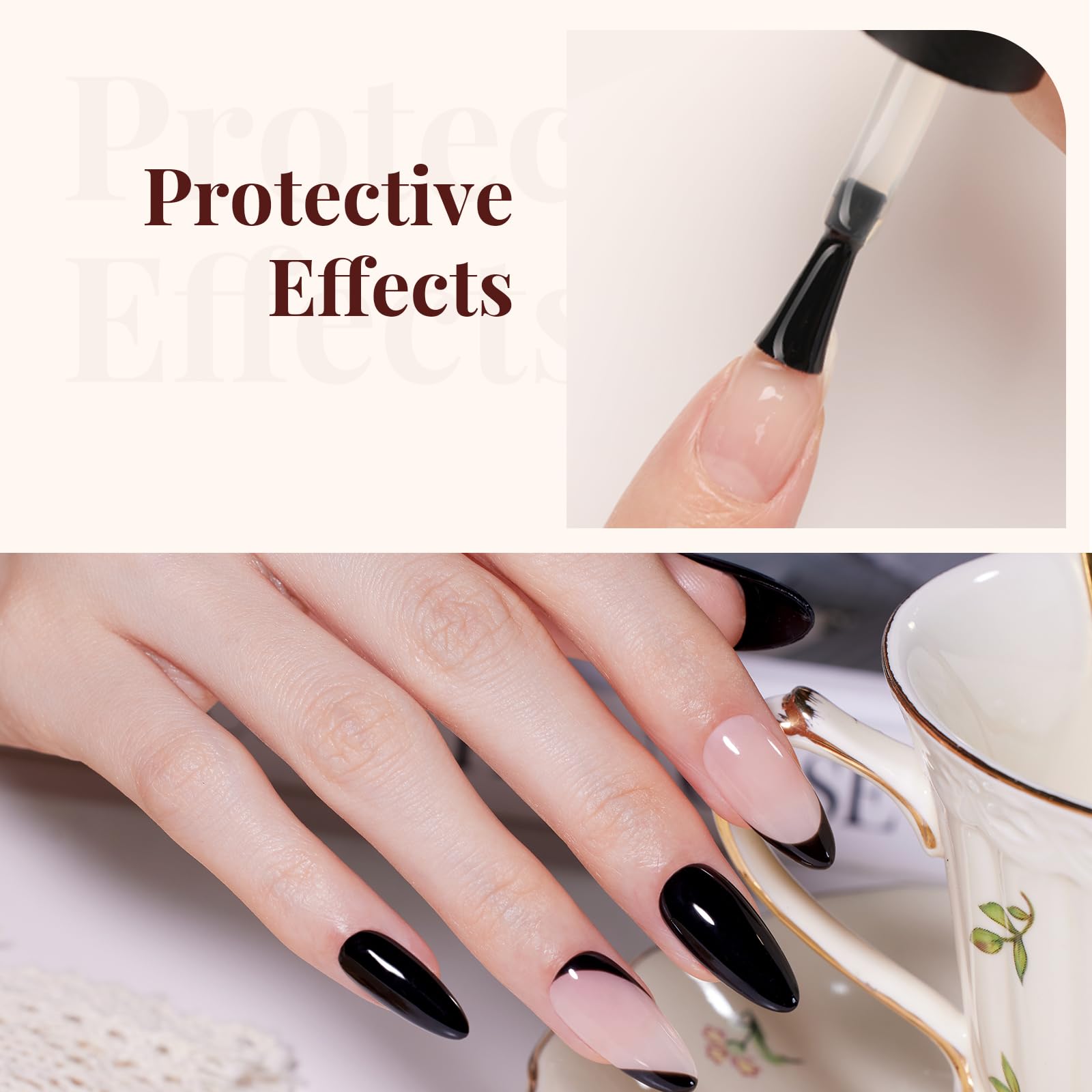beetles Gel Polish matte finish nail swatch showing stain resistance