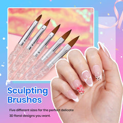 beetles Gel Polish metal handle detail offering ergonomic grip and steady strokes