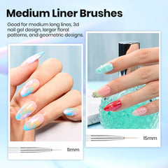 Beetles Gel Polish metal shank detail preventing hair shedding and improving durability