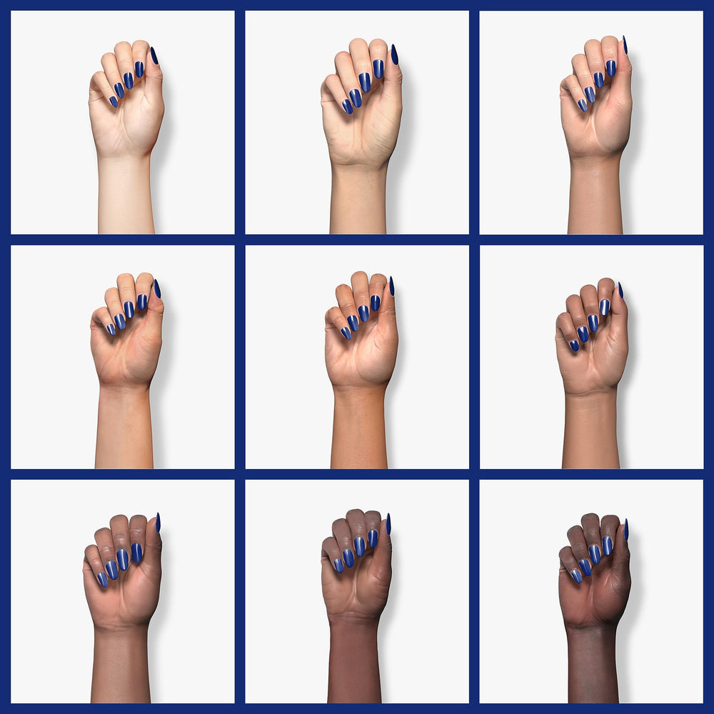 Beetles Gel Polish applied on nails in salon-style manicure demonstrating glossy vibrant finish