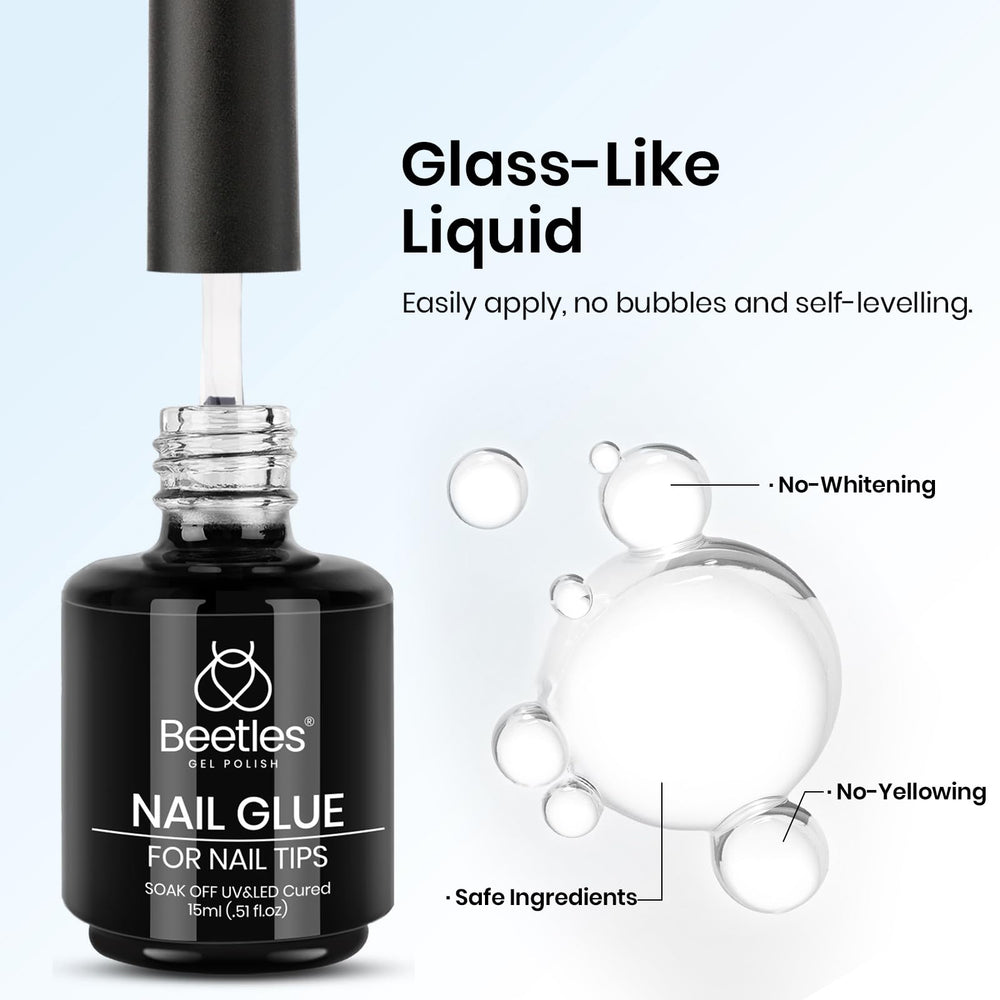 beetles Gel Polish next to ruler showing two 15ml bottles for multiple uses
