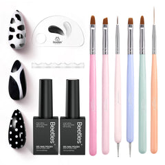 beetles gel polish kit held in hand showing compact scale