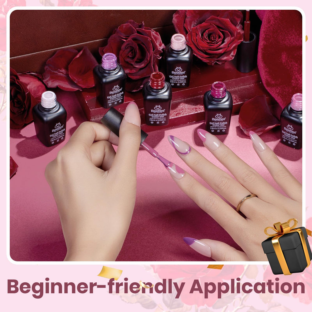 Beetles Gel Polish size comparison with coin showing compact bottles for travel