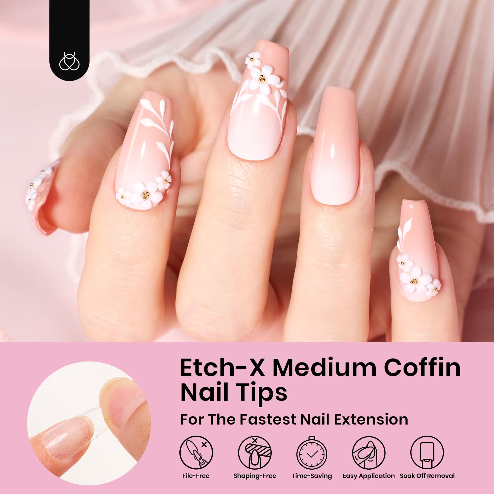 beetles gel polish tip thickness side view showing strong, durable edge