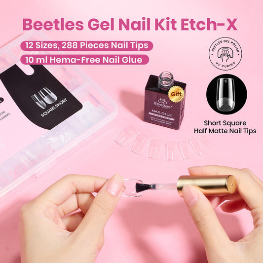Beetles Gel inner half-matte texture close-up improving glue grip and fit