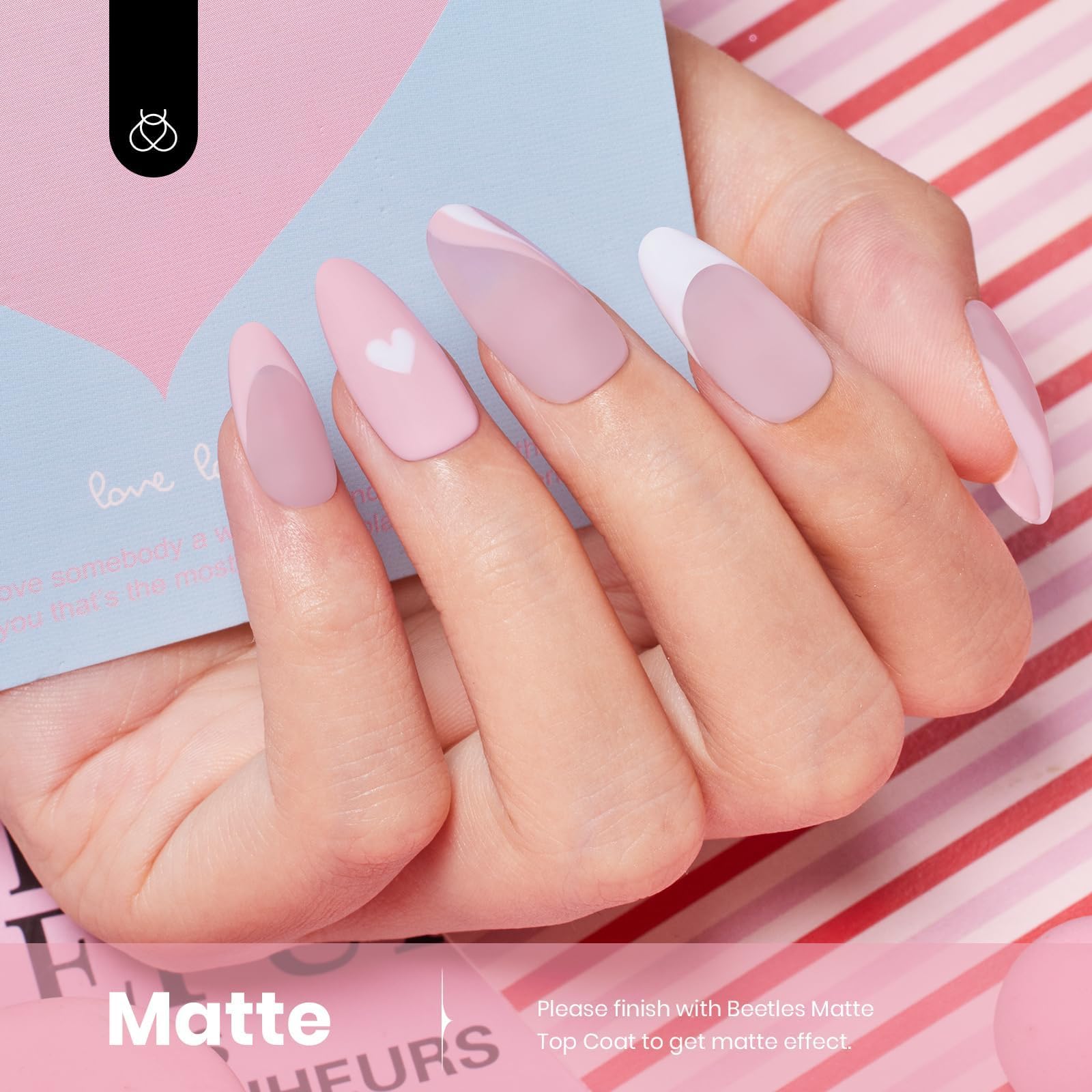 Beetles gel texture drop highlighting creamy consistency and buildable opacity