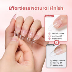 Beetles gel texture drop demonstrating medium viscosity and easy control