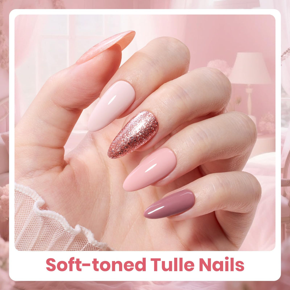 Beetles glitter detail highlighting rose-gold shimmer for delicate sparkle accents