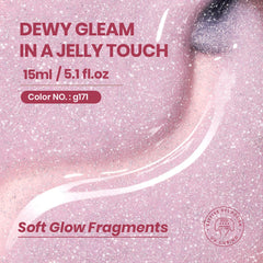Beetles brush stroke of jelly gel showing semi-sheer texture and smooth application benefit