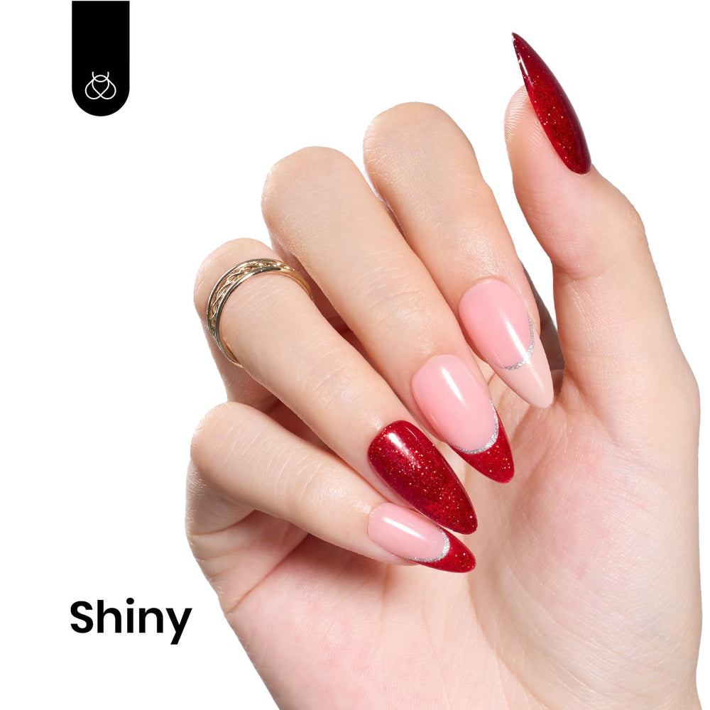 Beetles Gel brush stroke on nail tip showing even application advantage