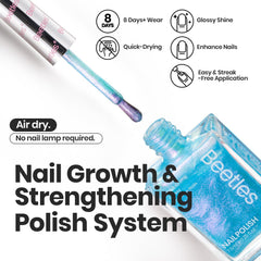 Beetles Gel Polish glossy finish detail on nail tip showing durable high shine