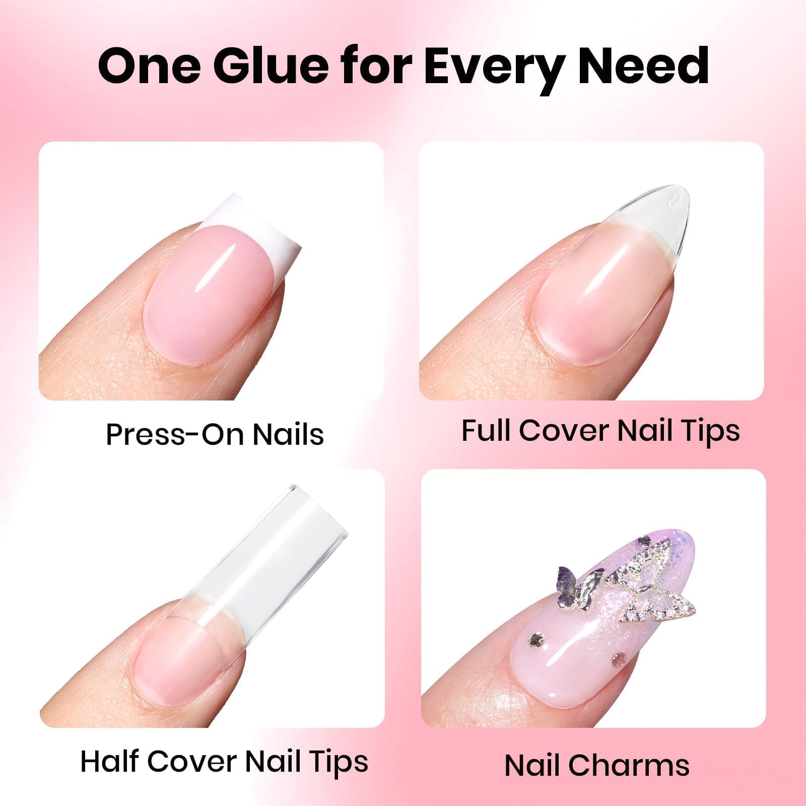 Beetles Gel Polish brush applicator delivering precise, mess-free glue placement