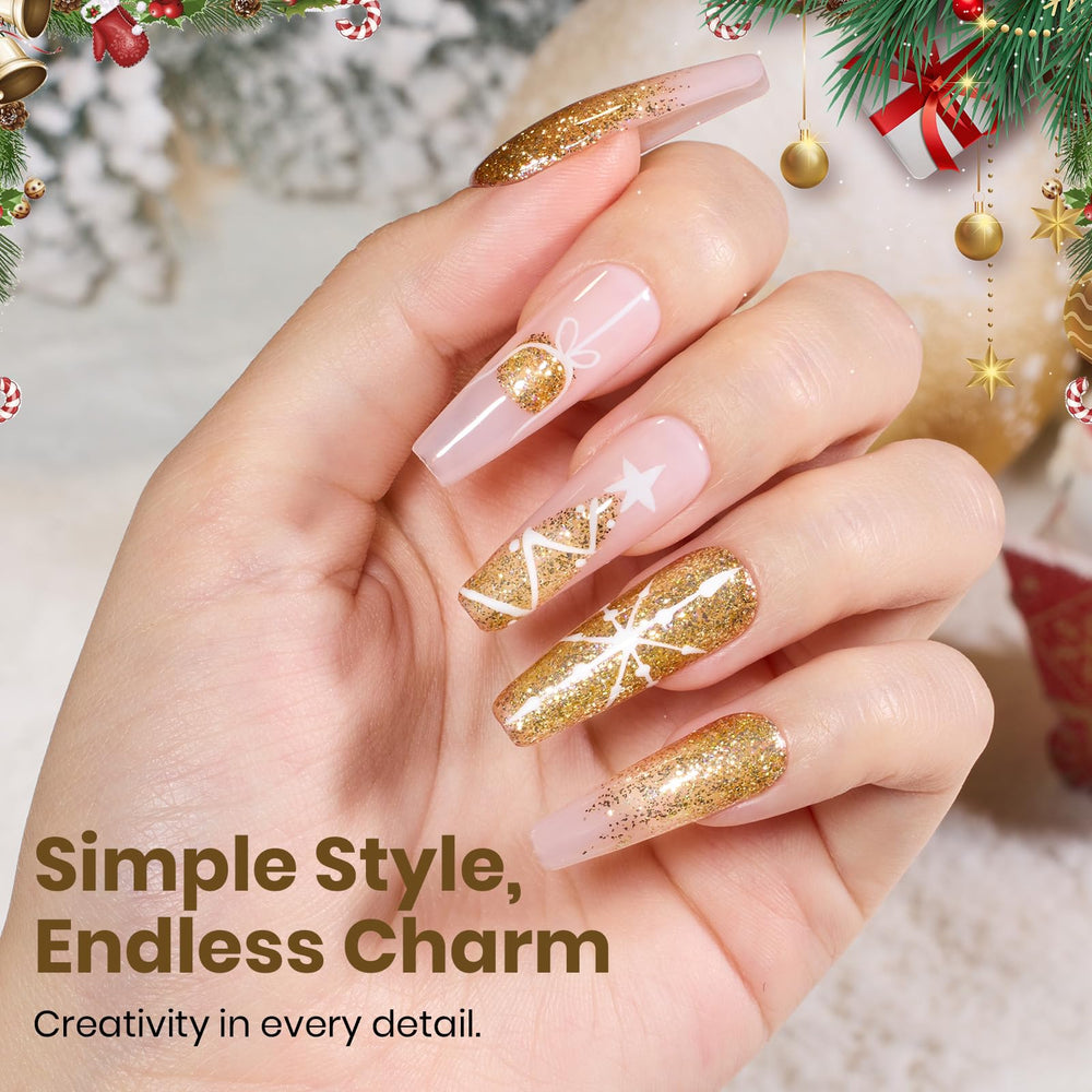 beetles gold brush stroke on swatch demonstrating smooth self-leveling