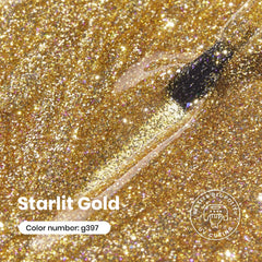 beetles gold close-up of holographic glitter particles enhancing sparkle