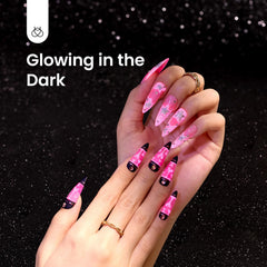 beetles hot pink brush stroke on white demonstrating smooth coverage benefit