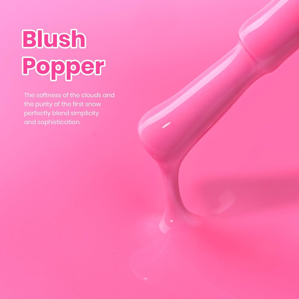 Beetles brush stroke of Blush Popper illustrating smooth, opaque application