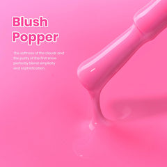 Beetles brush stroke of Blush Popper illustrating smooth, opaque application