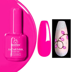 beetles hot pink front bottle showing vibrant color and glow benefit
