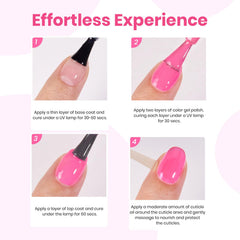 Beetles lifestyle shot on summer outfit illustrating eye-catching neon nails