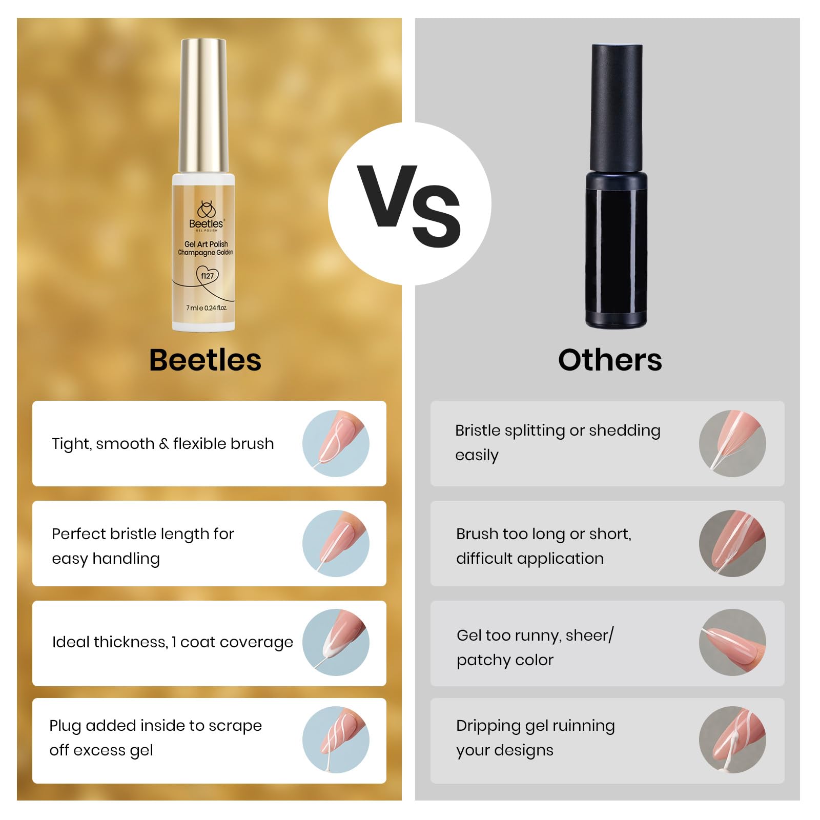 Beetles in-salon application with tech using brush demonstrating controlled strokes