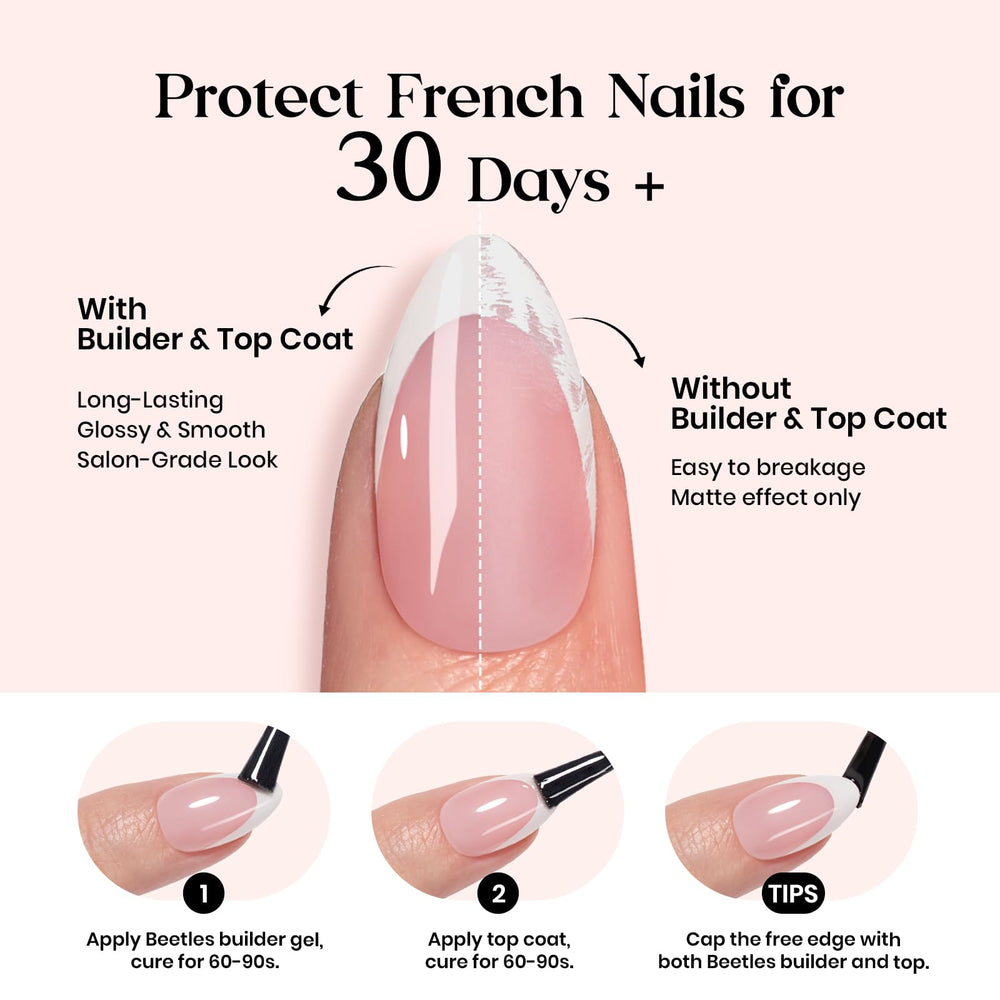 beetles hands applying press on nails demonstrating simple at-home application