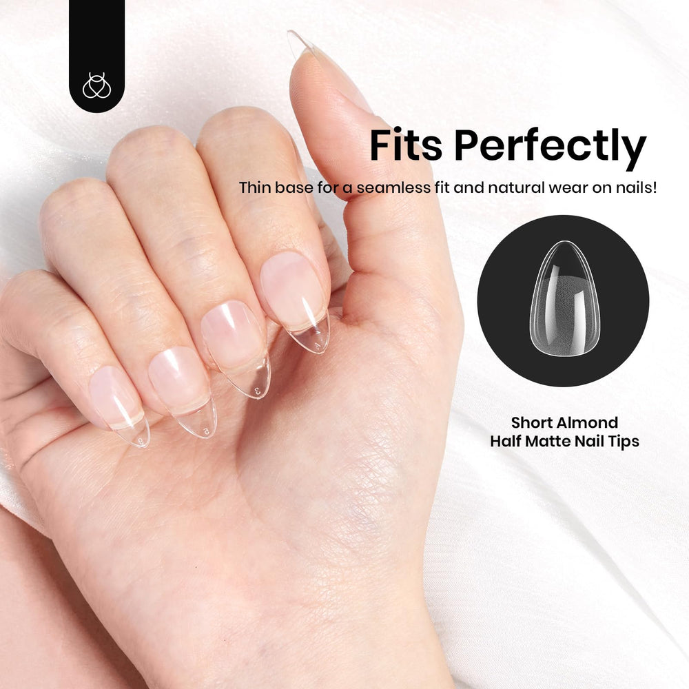 beetles tips being applied with gel polish showing quick DIY benefit