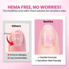 beetles hands applying a press-on tip illustrating quick DIY application