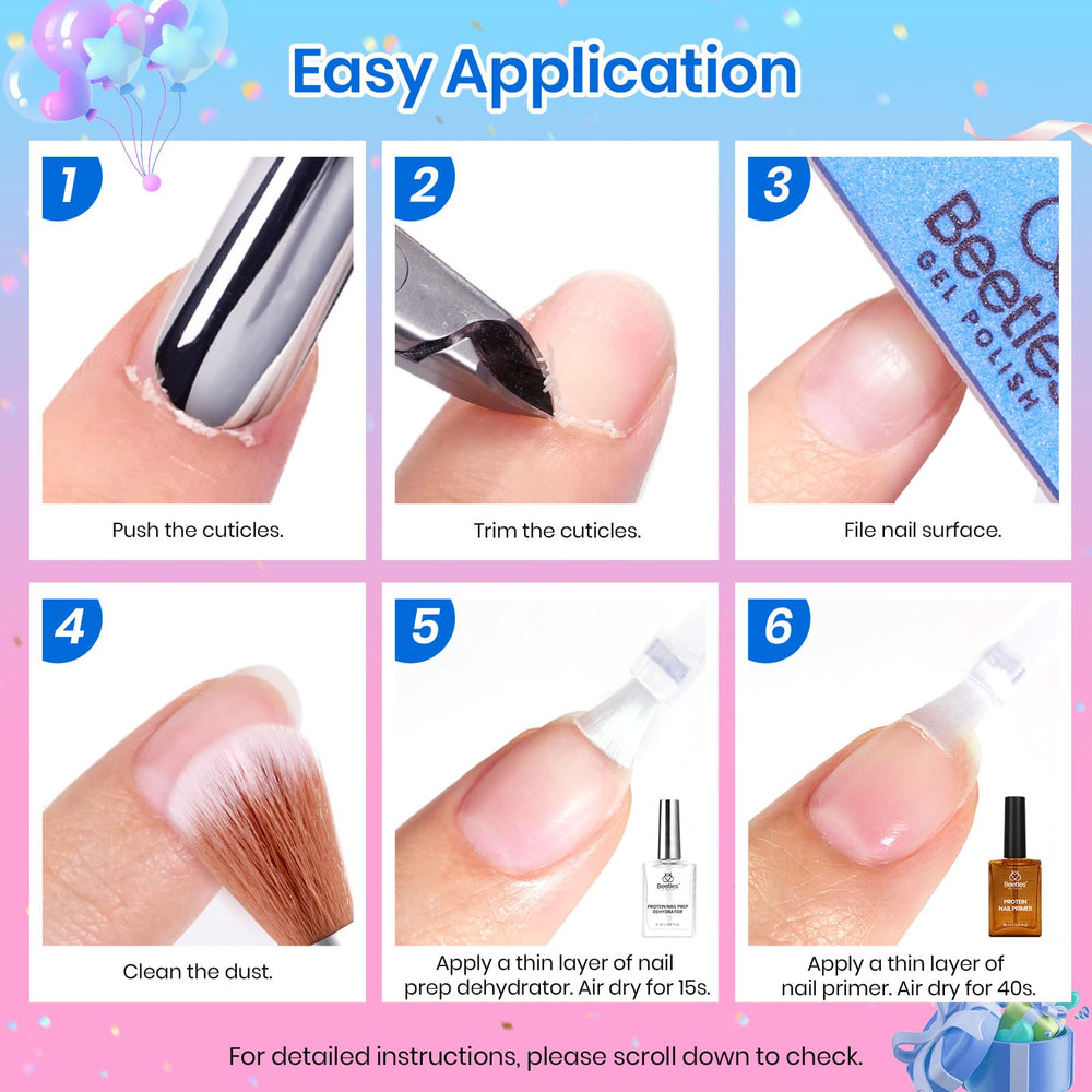 beetles ingredient label listing Vitamin E and plant proteins for gentle nail nourishment