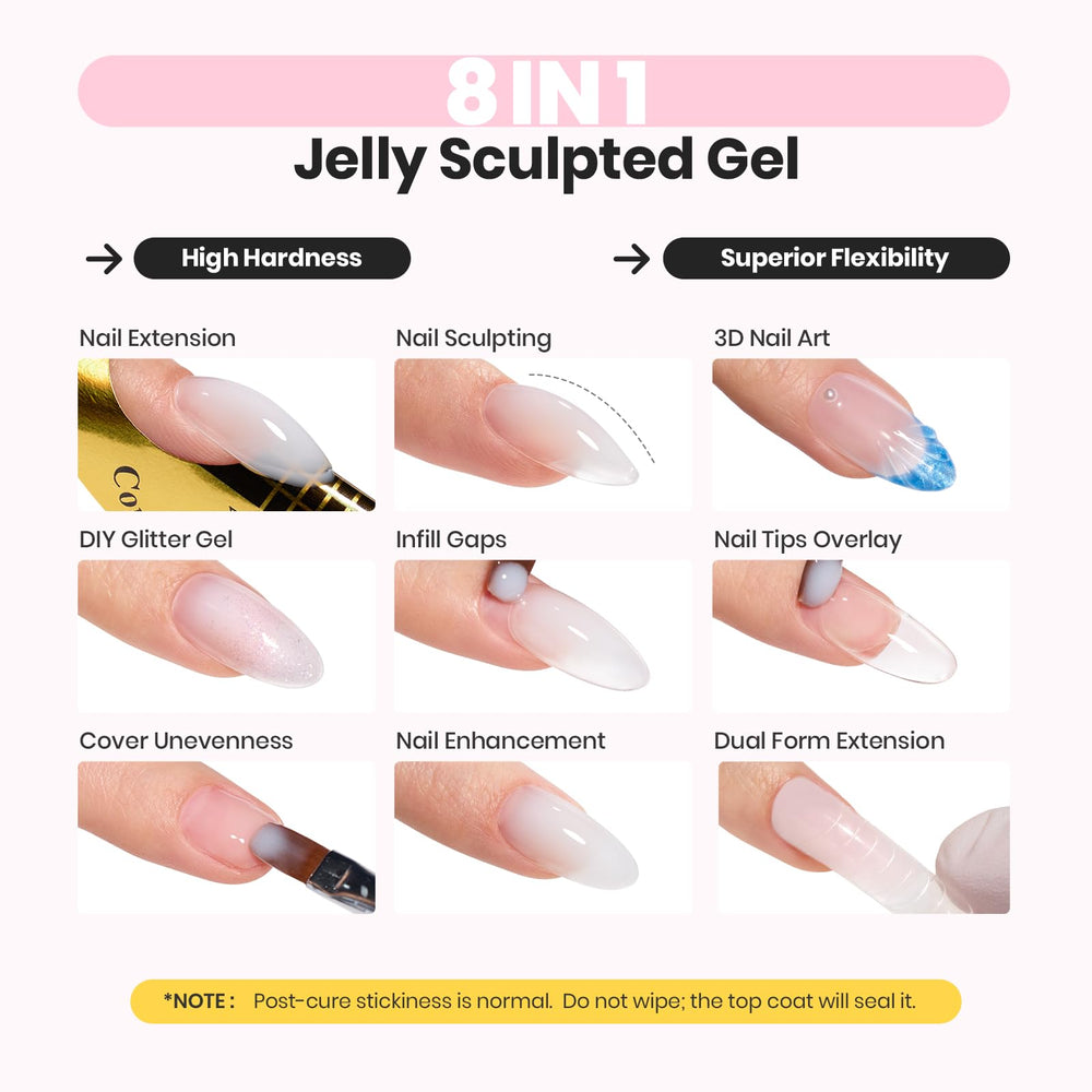 Close-up of Beetles Ivory Veil jelly-white gel texture demonstrating smooth self-leveling finish
