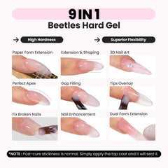Beetles clear hard gel texture close-up for even self-leveling shaping