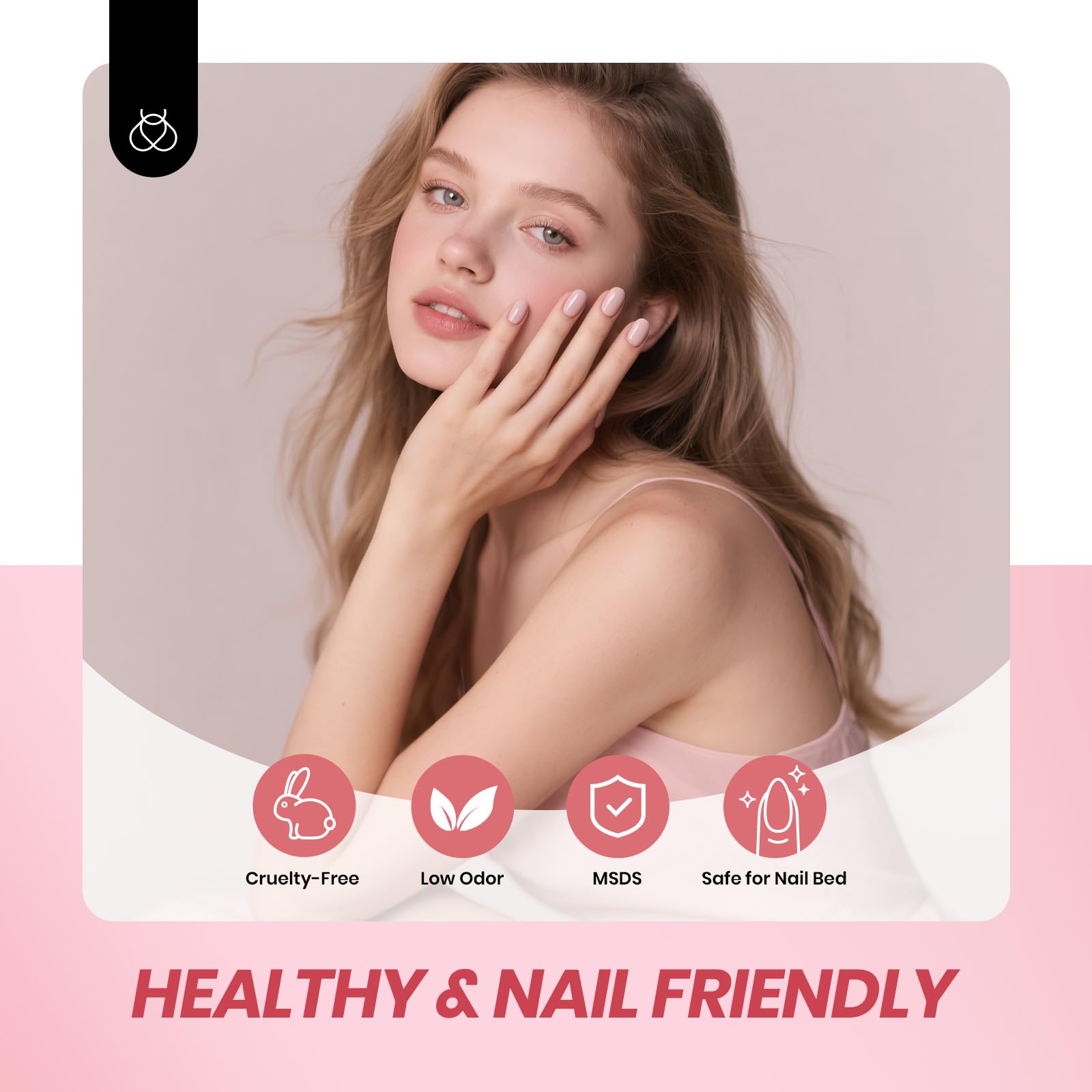 Beetles manicure on hands in cozy setting, showcases wearable look