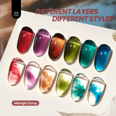 Beetles jelly polish swatches on wheel showing buildable sheer to opaque colors